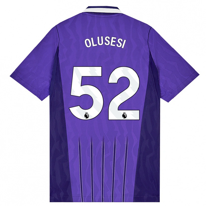 Danxen Dzieci Callum Olusesi #52 Fioletowy Biały Trzeci Komplet Koszulka 2026/27 Koszulki Klubowe