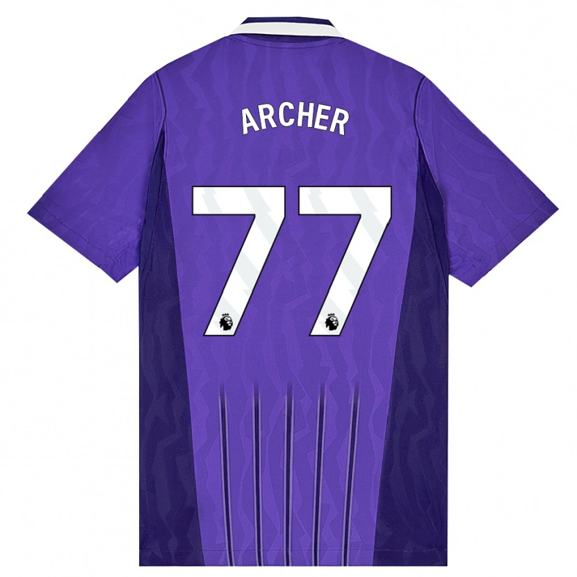Danxen Dzieci Samual Archer #77 Fioletowy Biały Trzeci Komplet Koszulka 2026/27 Koszulki Klubowe