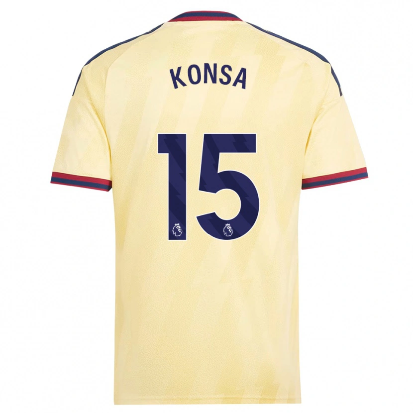 Danxen Dzieci Ezri Konsa #15 Jasnożółty Północnoniebieski Trzeci Komplet Koszulka 2026/27 Koszulki Klubowe