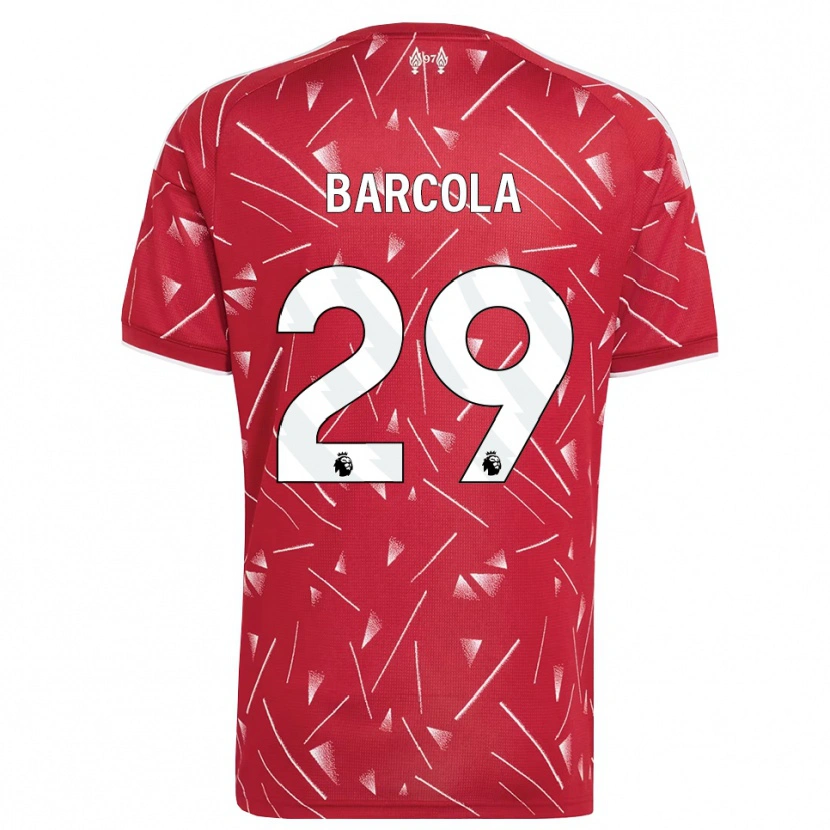 Danxen Dzieci Bradley Barcola #29 Biały Czerwony Domowa Koszulka 2026/27 Koszulki Klubowe