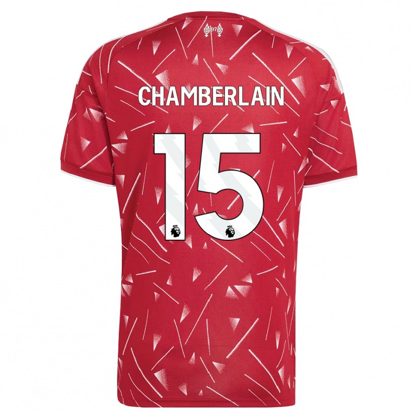 Danxen Męski Alex Oxlade Chamberlain #15 Biały Czerwony Domowa Koszulka 2026/27 Koszulki Klubowe