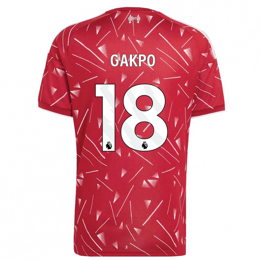 Danxen Męski Cody Gakpo #18 Biały Czerwony Domowa Koszulka 2026/27 Koszulki Klubowe