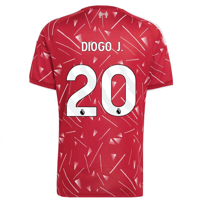 Danxen Męski Diogo Jota #20 Biały Czerwony Domowa Koszulka 2026/27 Koszulki Klubowe