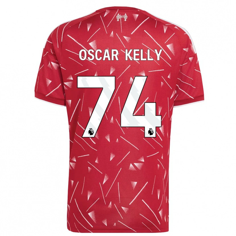 Danxen Męski Oscar Kelly #74 Biały Czerwony Domowa Koszulka 2026/27 Koszulki Klubowe