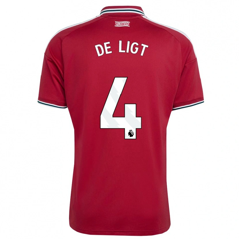 Danxen Męski Matthijs De Ligt #4 Czerwony Żółty Biały Domowa Koszulka 2026/27 Koszulki Klubowe
