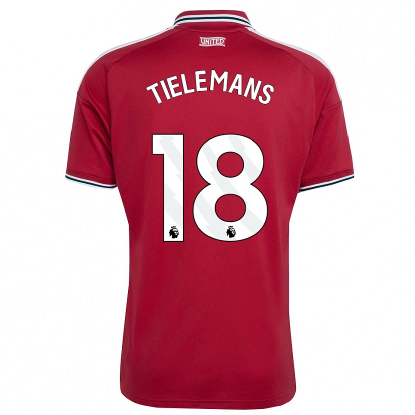 Danxen Męski Youri Tielemans #18 Czerwony Żółty Biały Domowa Koszulka 2026/27 Koszulki Klubowe