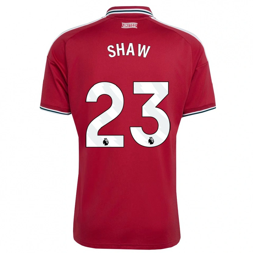 Danxen Męski Luke Shaw #23 Czerwony Żółty Biały Domowa Koszulka 2026/27 Koszulki Klubowe