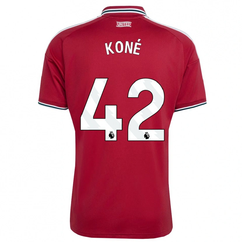 Danxen Męski Sékou Koné #42 Czerwony Żółty Biały Domowa Koszulka 2026/27 Koszulki Klubowe