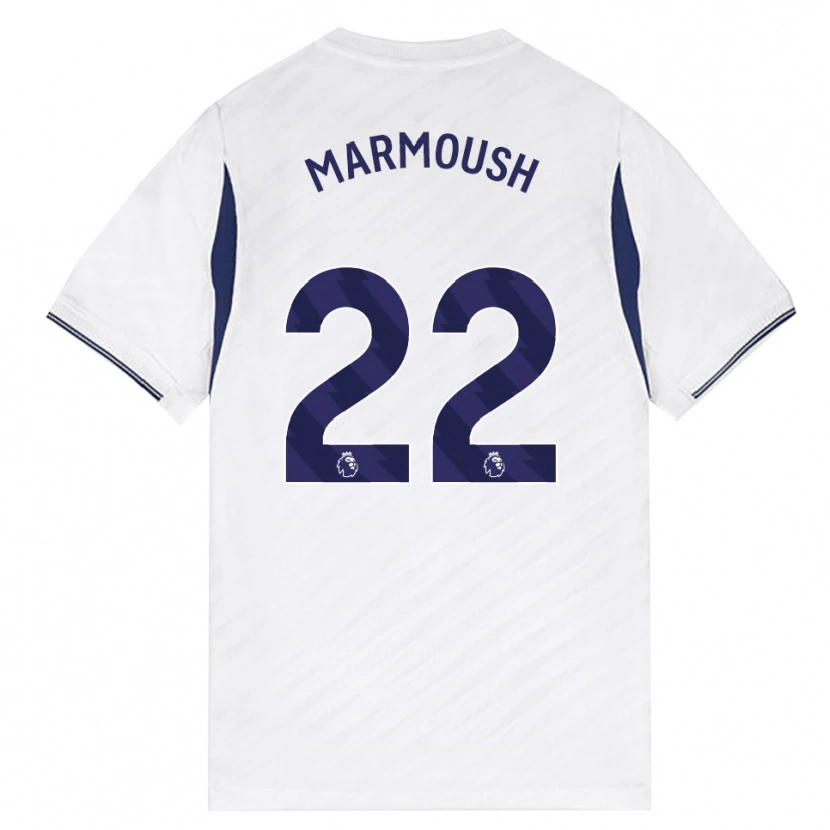 Danxen Męski Omar Marmoush #22 Biały Czerwony Fioletowy Domowa Koszulka 2026/27 Koszulki Klubowe