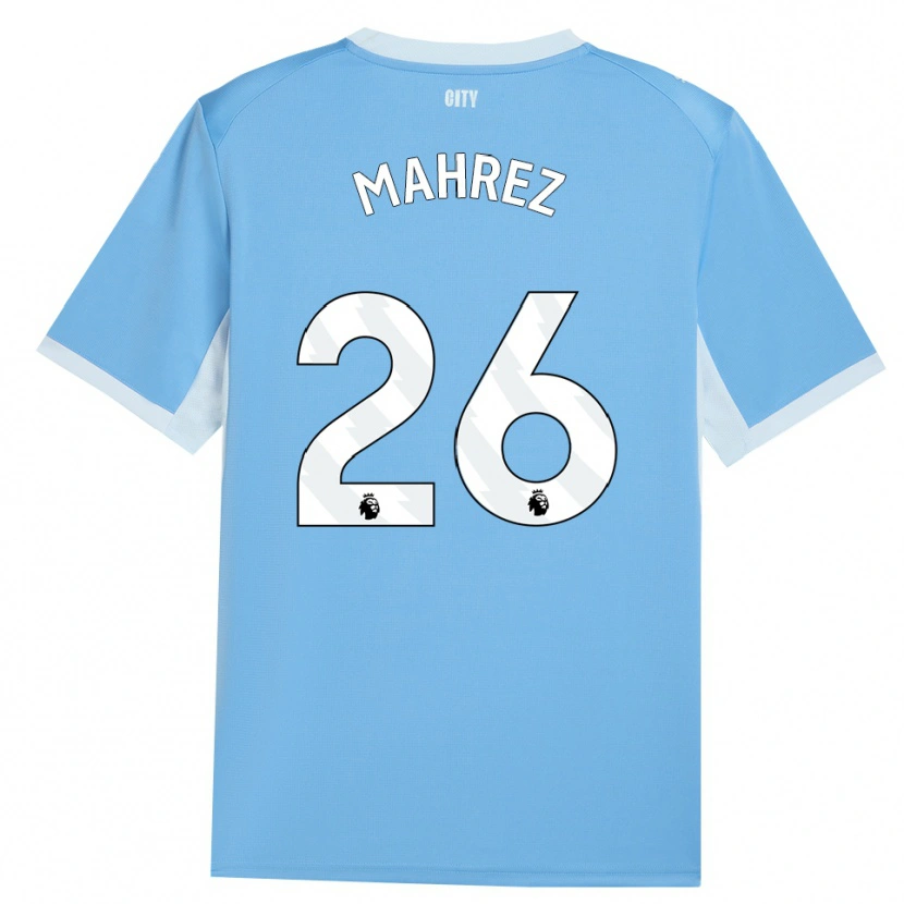 Danxen Męski Riyad Mahrez #26 Jasnoniebieski Biały Domowa Koszulka 2026/27 Koszulki Klubowe
