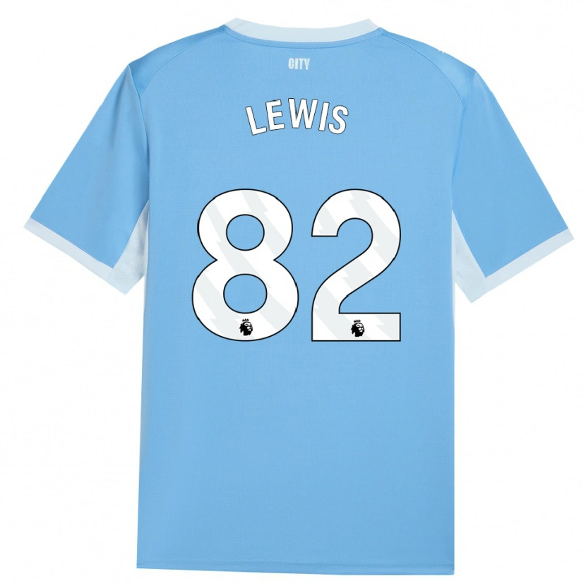 Danxen Męski Rico Lewis #82 Jasnoniebieski Biały Domowa Koszulka 2026/27 Koszulki Klubowe