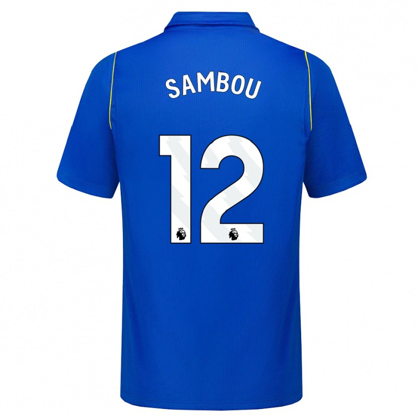 Danxen Męski Gabriel Sambou #12 Niebieski Żółty Domowa Koszulka 2026/27 Koszulki Klubowe