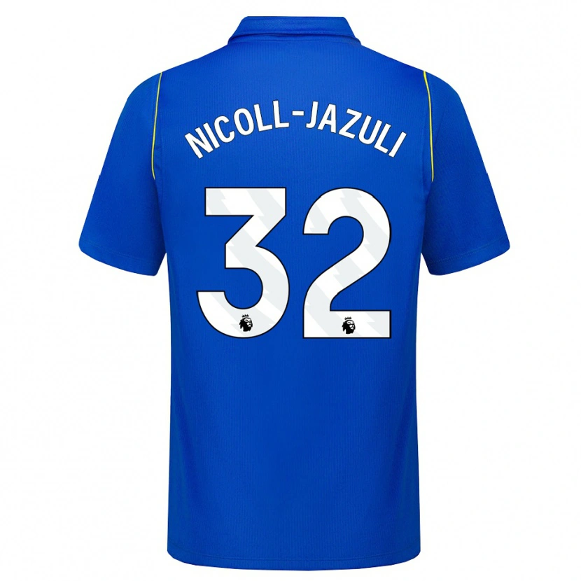 Danxen Męski Mahdi Nicoll-Jazuli #32 Niebieski Żółty Domowa Koszulka 2026/27 Koszulki Klubowe