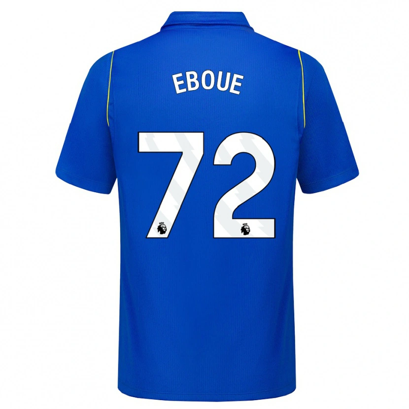 Danxen Męski Mathis Eboué #72 Niebieski Żółty Domowa Koszulka 2026/27 Koszulki Klubowe