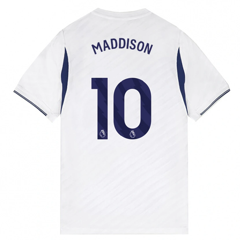Danxen Męski James Maddison #10 Biały Czerwony Fioletowy Domowa Koszulka 2026/27 Koszulki Klubowe