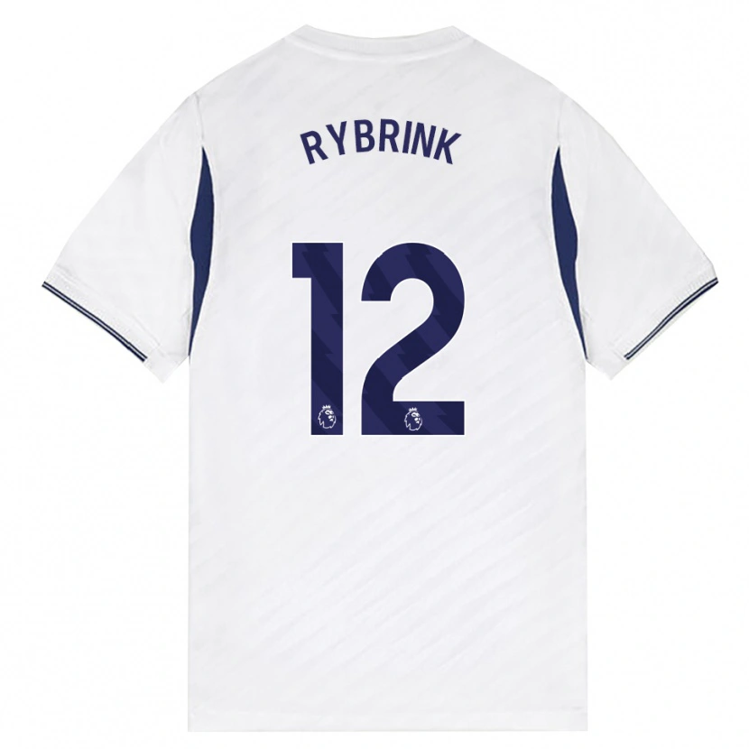 Danxen Męski Josefine Rybrink #12 Biały Czerwony Fioletowy Domowa Koszulka 2026/27 Koszulki Klubowe