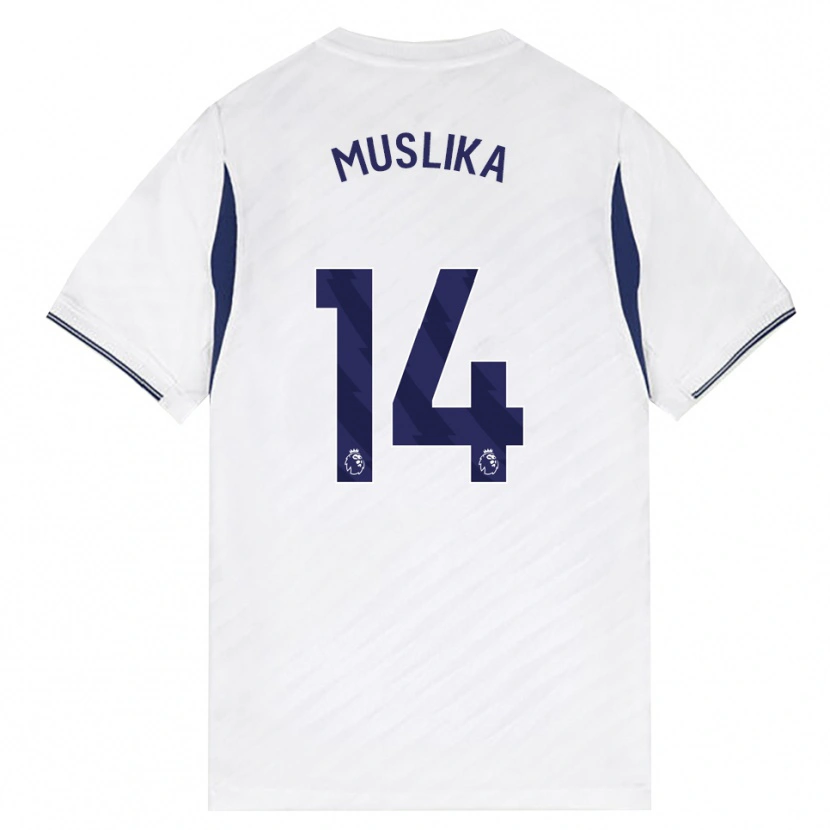 Danxen Męski Armend Muslika #14 Biały Czerwony Fioletowy Domowa Koszulka 2026/27 Koszulki Klubowe