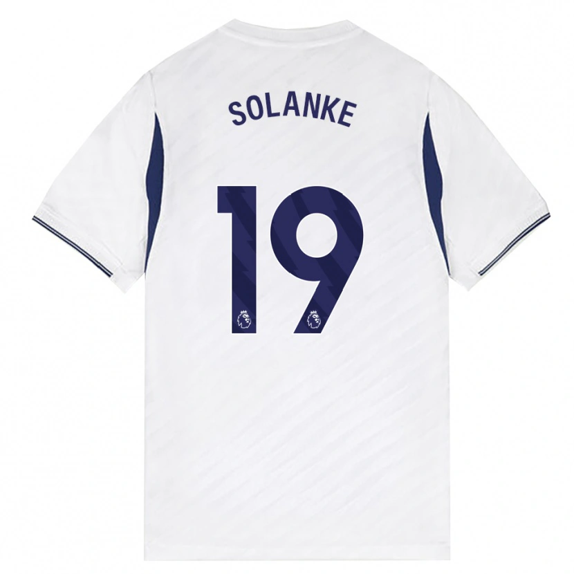 Danxen Męski Dominic Solanke #19 Biały Czerwony Fioletowy Domowa Koszulka 2026/27 Koszulki Klubowe