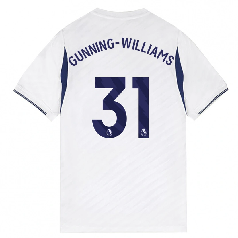 Danxen Męski Lenna Gunning-Williams #31 Biały Czerwony Fioletowy Domowa Koszulka 2026/27 Koszulki Klubowe