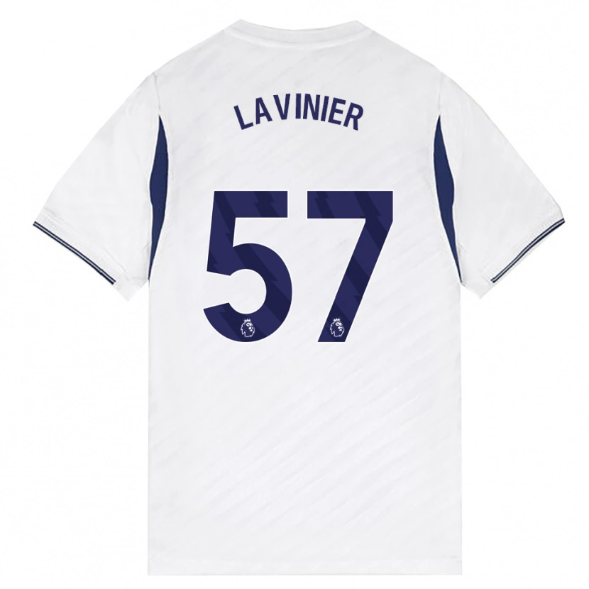 Danxen Męski Marcel Lavinier #57 Biały Czerwony Fioletowy Domowa Koszulka 2026/27 Koszulki Klubowe