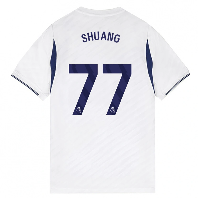 Danxen Męski Wang Shuang #77 Biały Czerwony Fioletowy Domowa Koszulka 2026/27 Koszulki Klubowe