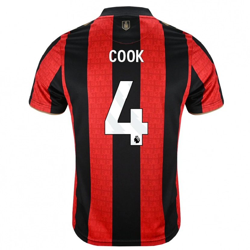 Danxen Męski Lewis Cook #4 Złoty Czerwony Czarny Domowa Koszulka 2026/27 Koszulki Klubowe
