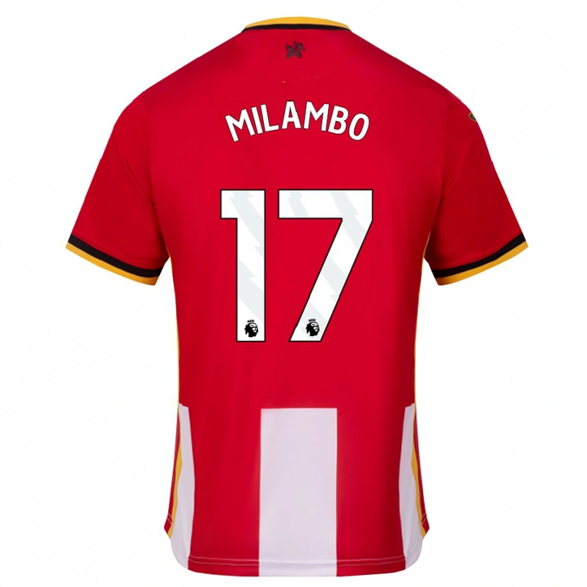 Danxen Męski Antoni Milambo #17 Żółty Czarny Czerwony Domowa Koszulka 2026/27 Koszulki Klubowe