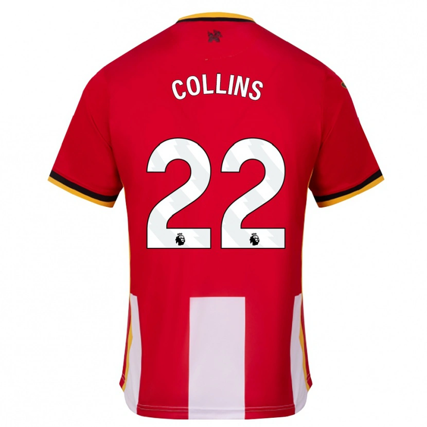 Danxen Męski Nathan Collins #22 Żółty Czarny Czerwony Domowa Koszulka 2026/27 Koszulki Klubowe