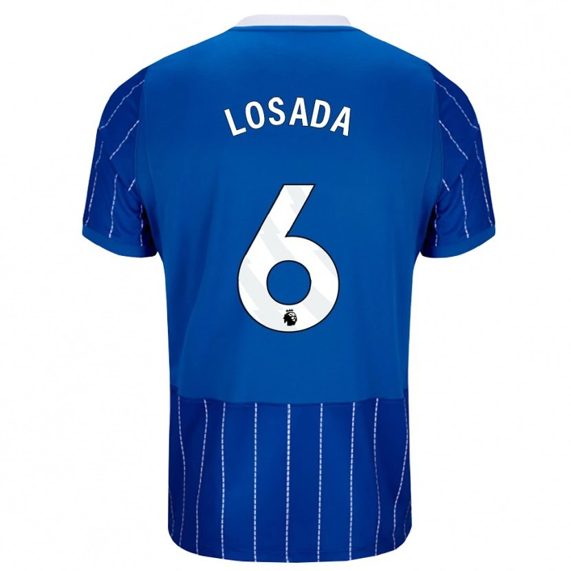 Danxen Męski Vicky Losada #6 Średni Niebieski Biały Domowa Koszulka 2026/27 Koszulki Klubowe