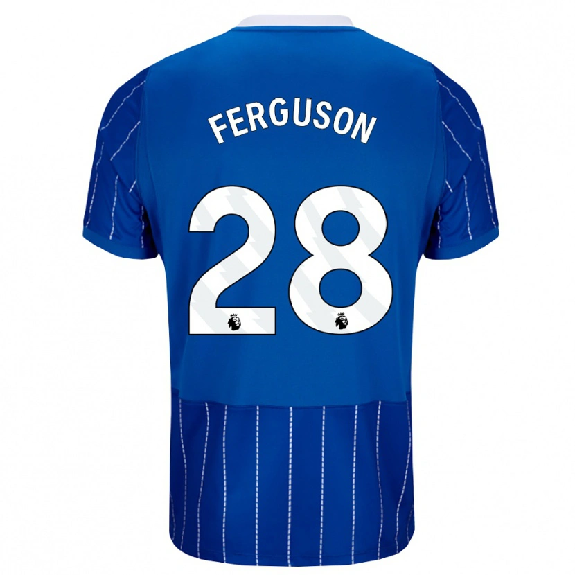 Danxen Męski Evan Ferguson #28 Średni Niebieski Biały Domowa Koszulka 2026/27 Koszulki Klubowe