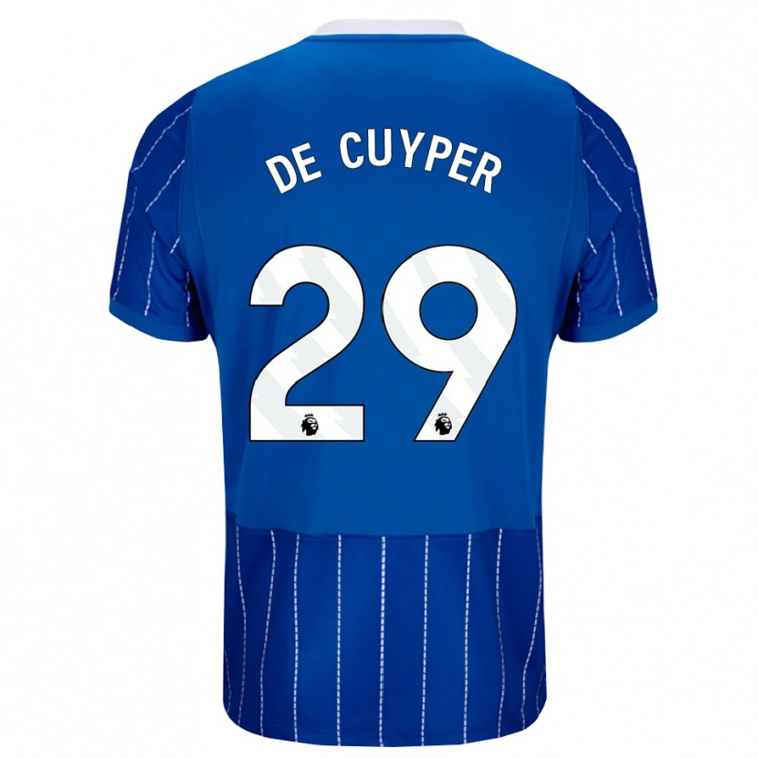 Danxen Męski Maxim De Cuyper #29 Średni Niebieski Biały Domowa Koszulka 2026/27 Koszulki Klubowe