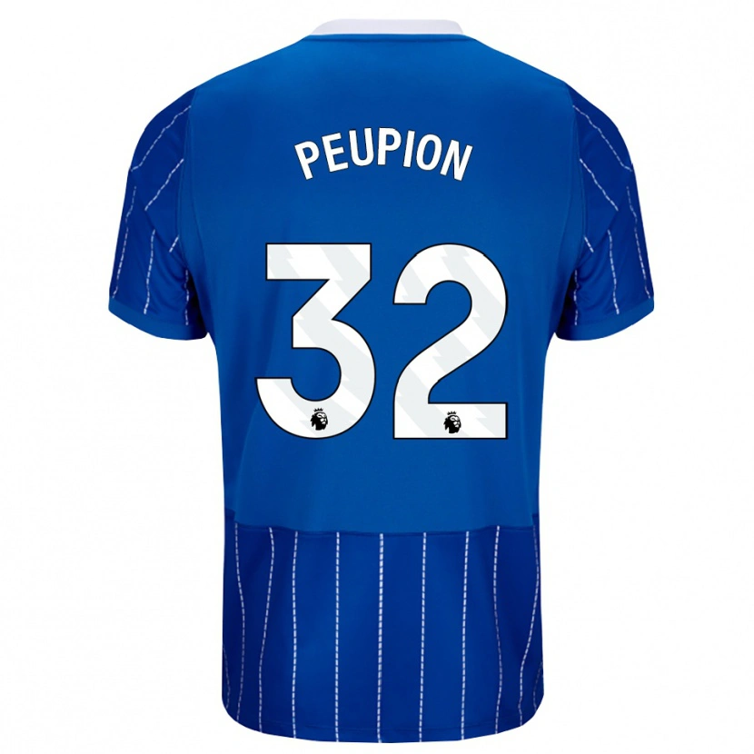 Danxen Męski Cameron Peupion #32 Średni Niebieski Biały Domowa Koszulka 2026/27 Koszulki Klubowe