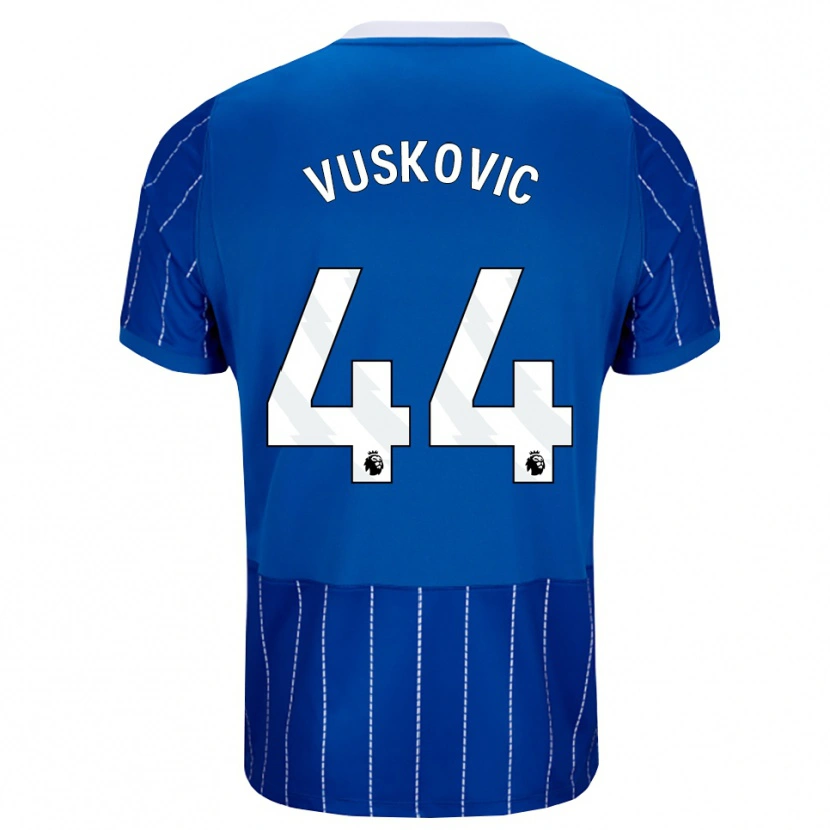 Danxen Męski Luka Vuskovic #44 Średni Niebieski Biały Domowa Koszulka 2026/27 Koszulki Klubowe