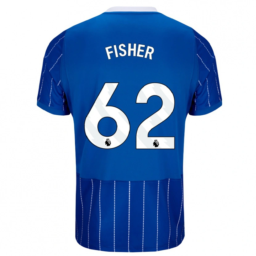Danxen Męski Hugo Fisher #62 Średni Niebieski Biały Domowa Koszulka 2026/27 Koszulki Klubowe