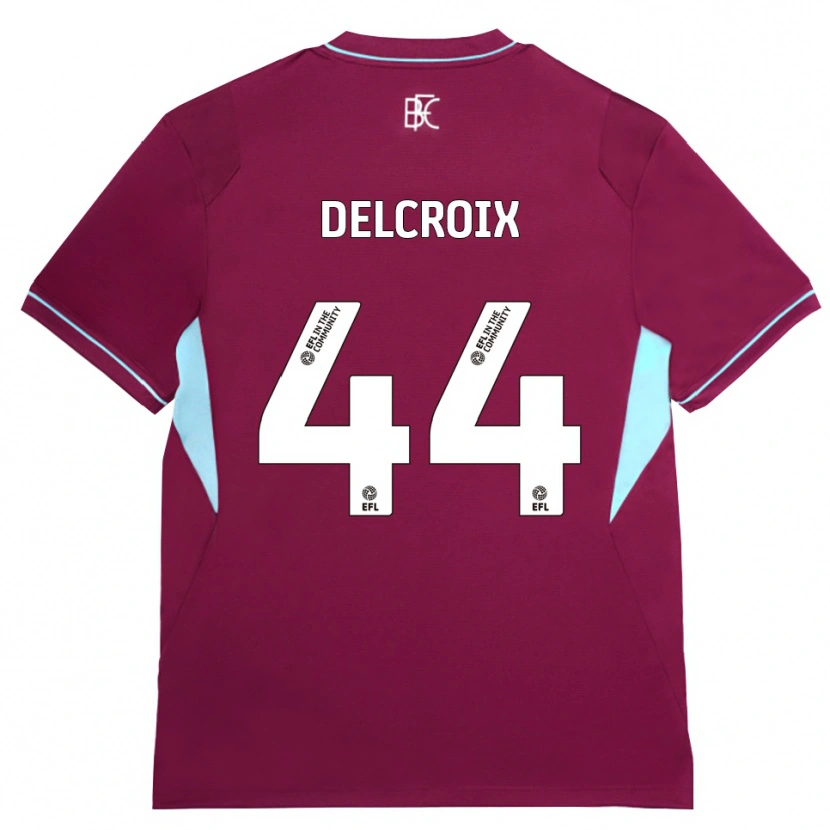 Danxen Męski Hannes Delcroix #44 Bordowy Zielony Domowa Koszulka 2026/27 Koszulki Klubowe