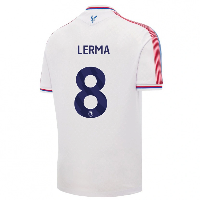 Danxen Męski Jefferson Lerma #8 Biały Czerwony Niebieski Domowa Koszulka 2026/27 Koszulki Klubowe
