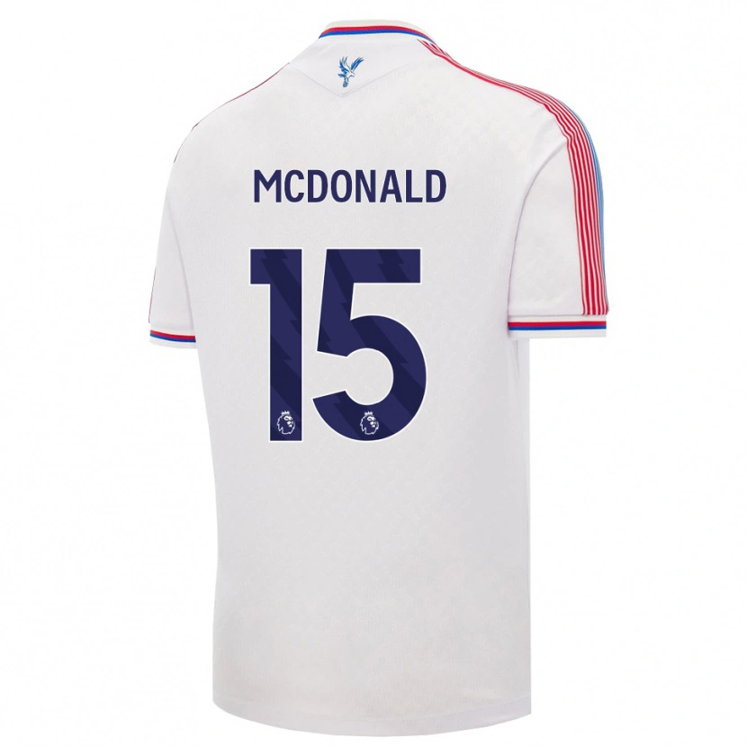 Danxen Męski Jayden Mcdonald #15 Biały Czerwony Niebieski Domowa Koszulka 2026/27 Koszulki Klubowe