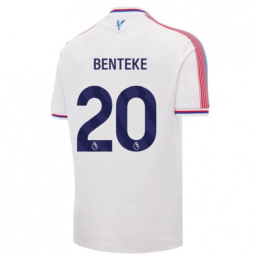 Danxen Męski Christian Benteke #20 Biały Czerwony Niebieski Domowa Koszulka 2026/27 Koszulki Klubowe