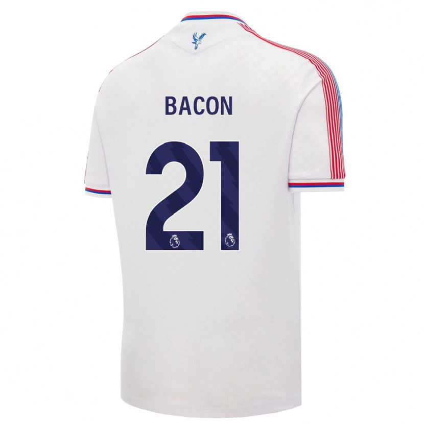 Danxen Męski Skye Bacon #21 Biały Czerwony Niebieski Domowa Koszulka 2026/27 Koszulki Klubowe