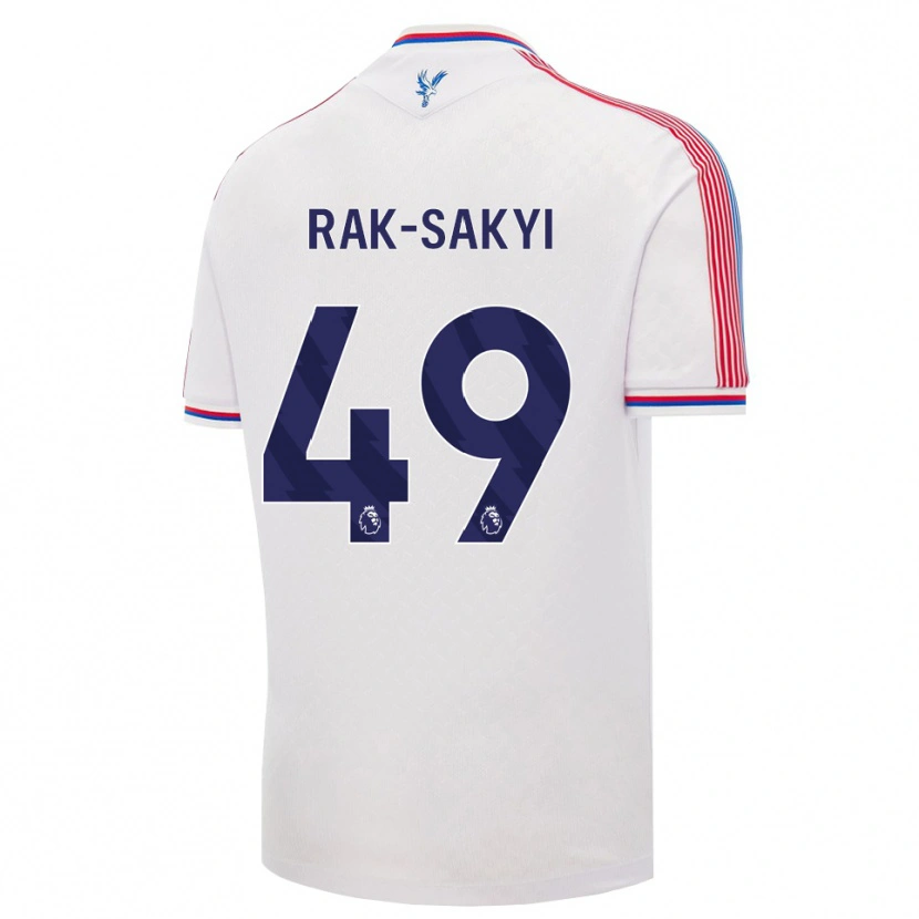 Danxen Męski Jesurun Rak-Sakyi #49 Biały Czerwony Niebieski Domowa Koszulka 2026/27 Koszulki Klubowe