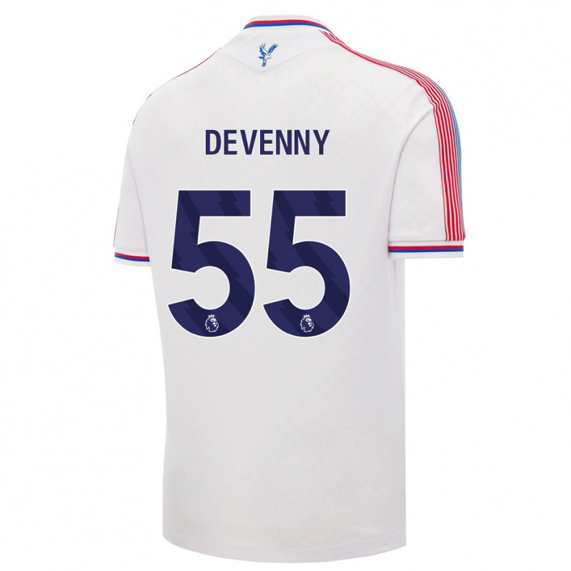 Danxen Męski Justin Devenny #55 Biały Czerwony Niebieski Domowa Koszulka 2026/27 Koszulki Klubowe