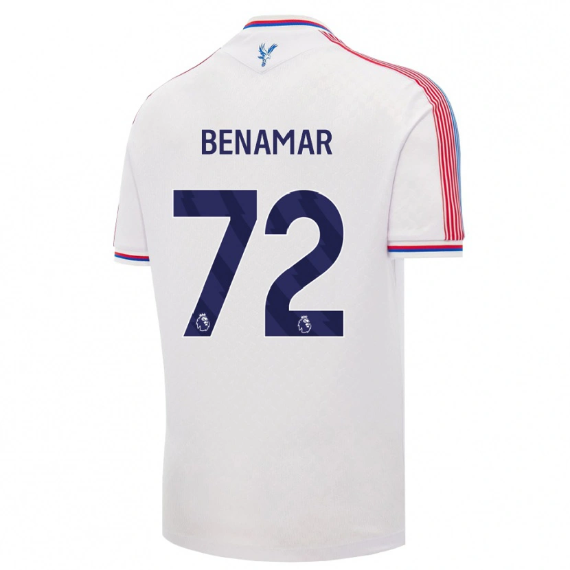 Danxen Męski Dean Benamar #72 Biały Czerwony Niebieski Domowa Koszulka 2026/27 Koszulki Klubowe