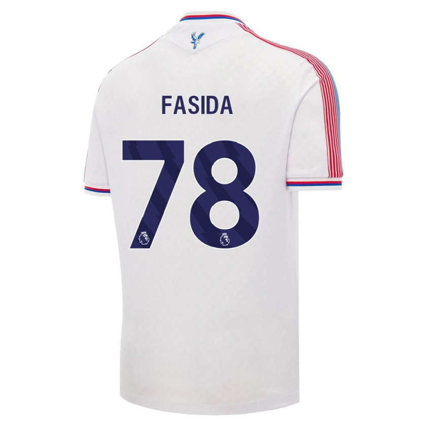 Danxen Męski Jacob Fasida #78 Biały Czerwony Niebieski Domowa Koszulka 2026/27 Koszulki Klubowe