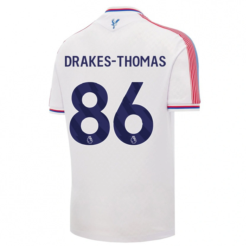 Danxen Męski Joél Drakes-Thomas #86 Biały Czerwony Niebieski Domowa Koszulka 2026/27 Koszulki Klubowe