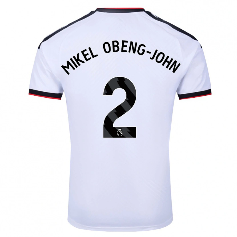 Danxen Męski Joe Mikel Obeng-John #2 Biały Czarny Czerwony Domowa Koszulka 2026/27 Koszulki Klubowe