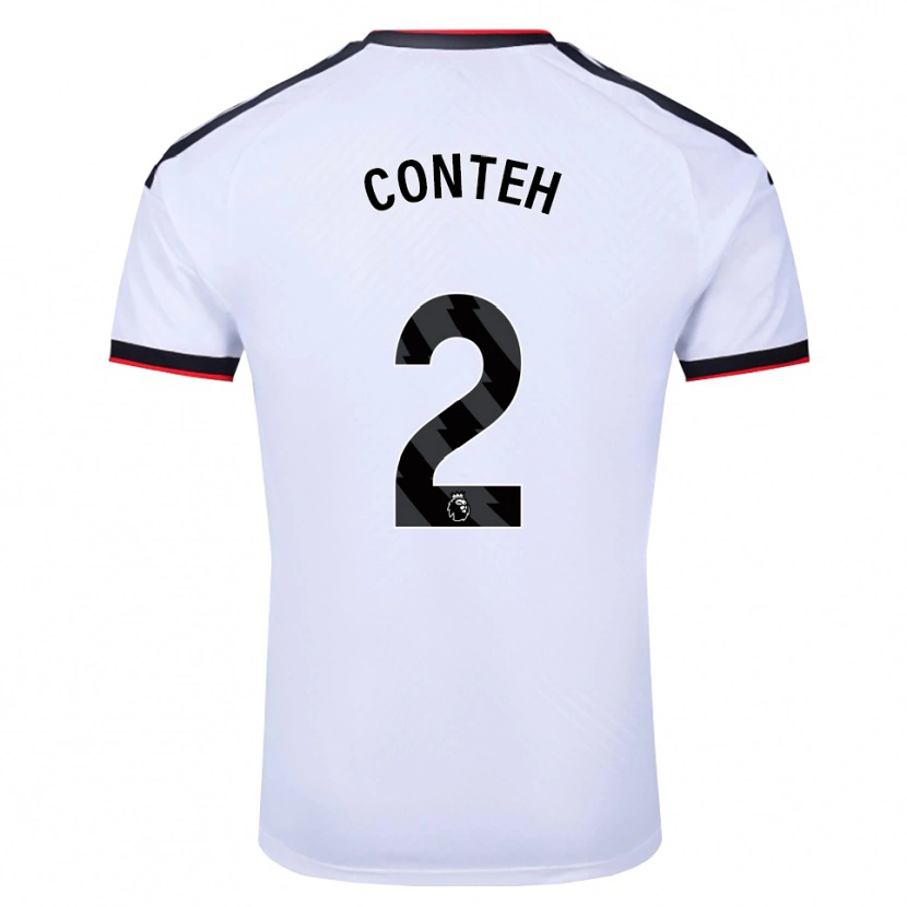 Danxen Męski Daniel Conteh #2 Biały Czarny Czerwony Domowa Koszulka 2026/27 Koszulki Klubowe