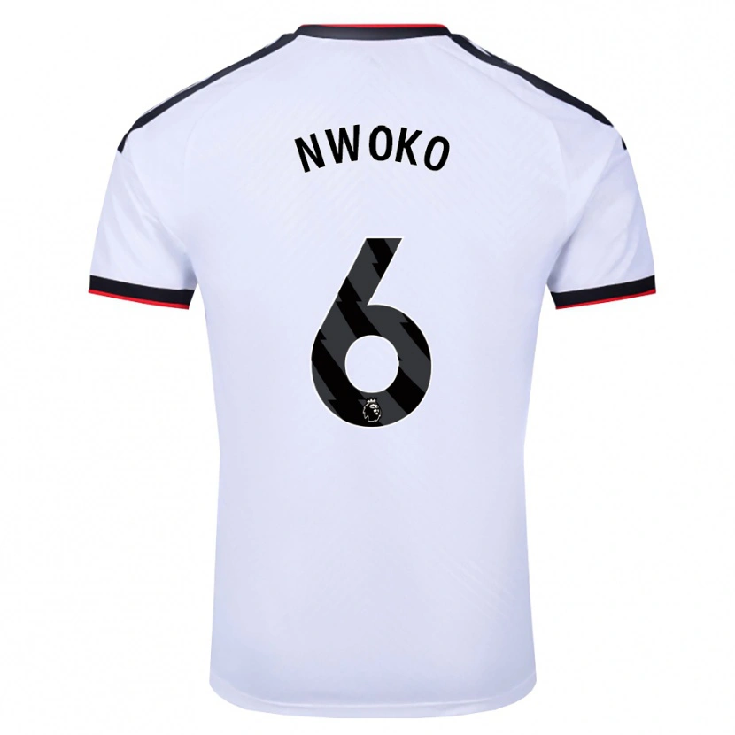 Danxen Męski Chibuzo Nwoko #6 Biały Czarny Czerwony Domowa Koszulka 2026/27 Koszulki Klubowe