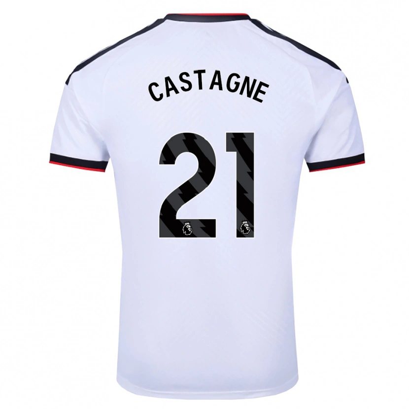 Danxen Męski Timothy Castagne #21 Biały Czarny Czerwony Domowa Koszulka 2026/27 Koszulki Klubowe