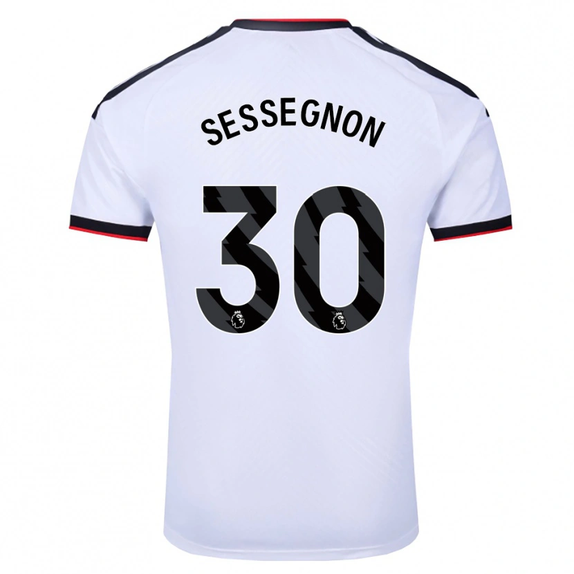 Danxen Męski Ryan Sessegnon #30 Biały Czarny Czerwony Domowa Koszulka 2026/27 Koszulki Klubowe