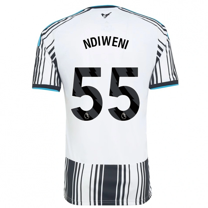 Danxen Męski Michael Ndiweni #55 Błękitny Czarny Biały Domowa Koszulka 2026/27 Koszulki Klubowe